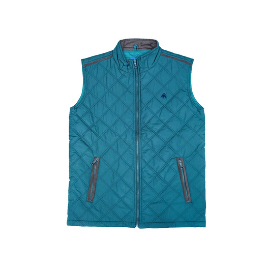 Sleeveless Quilted Puffer Jacket with Zipper Pockets