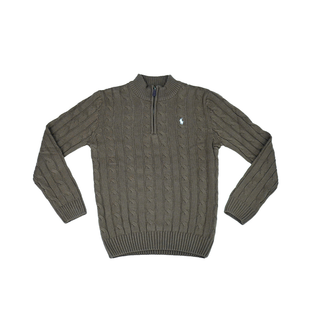 Sweater with Quarter-Zip Neck