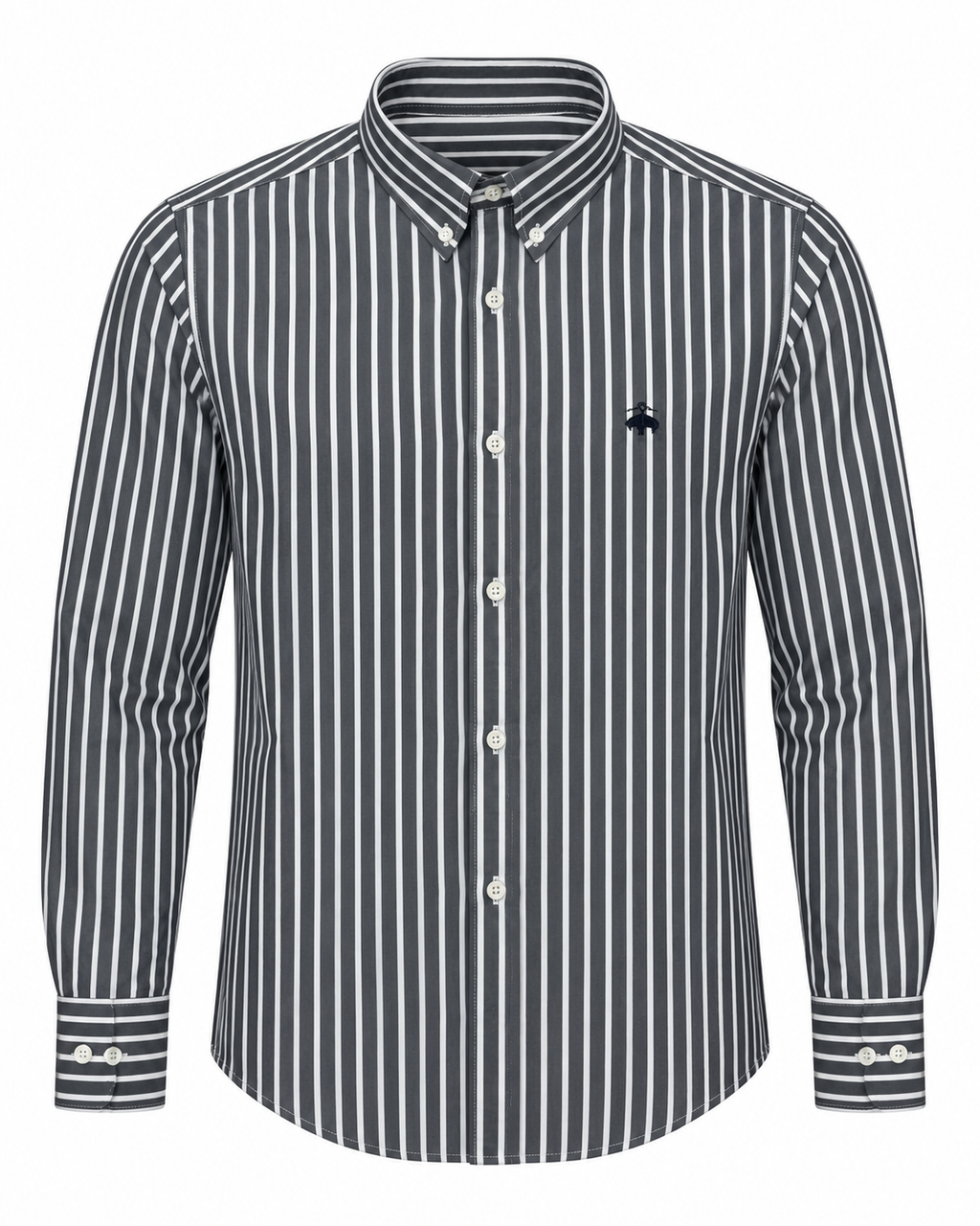 Men’s Black & White Vertical Stripe Shirt