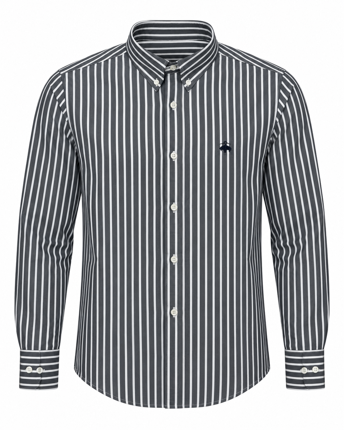 Men’s Black & White Vertical Stripe Shirt