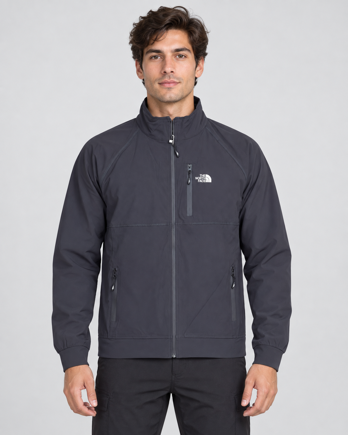 Men’s Premium Surplus Charcoal Grey Full-Zip Lightweight Jacket