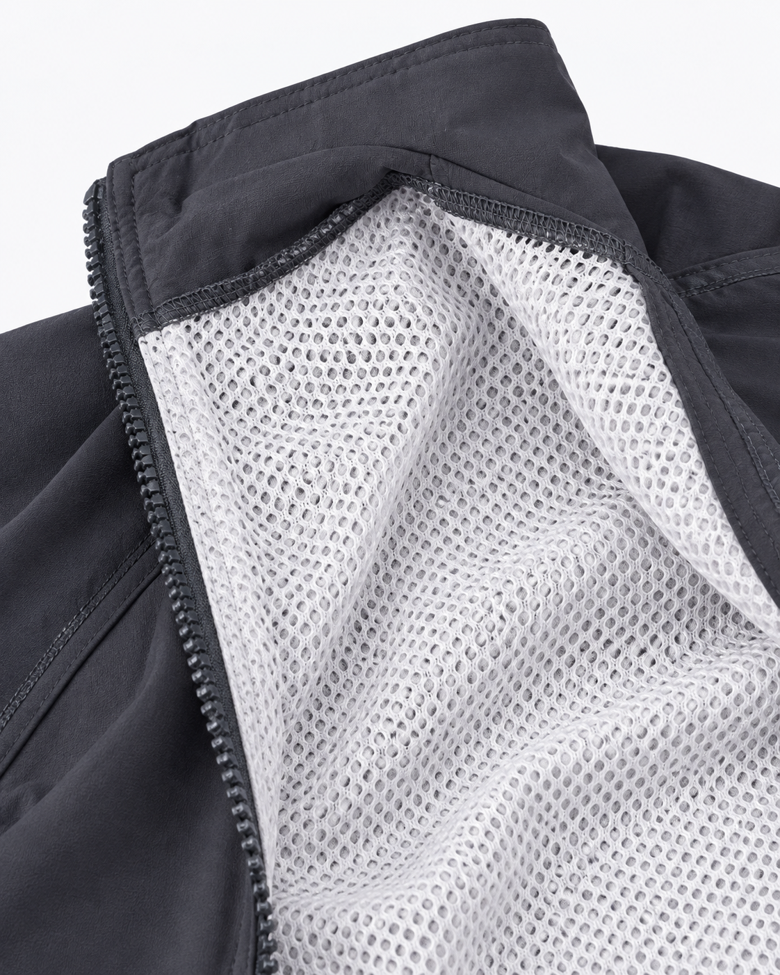 Men’s Premium Surplus Charcoal Grey Full-Zip Lightweight Jacket