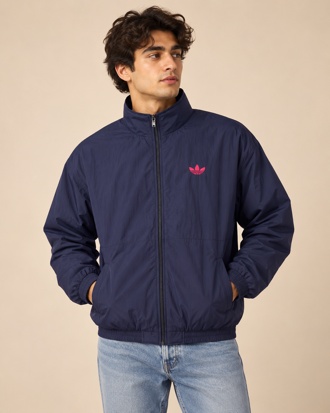 Men’s Premium Surplus Navy Blue Lightweight Track Jacket