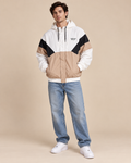 Premium Surplus Retro Color-Block Hooded Jacket
