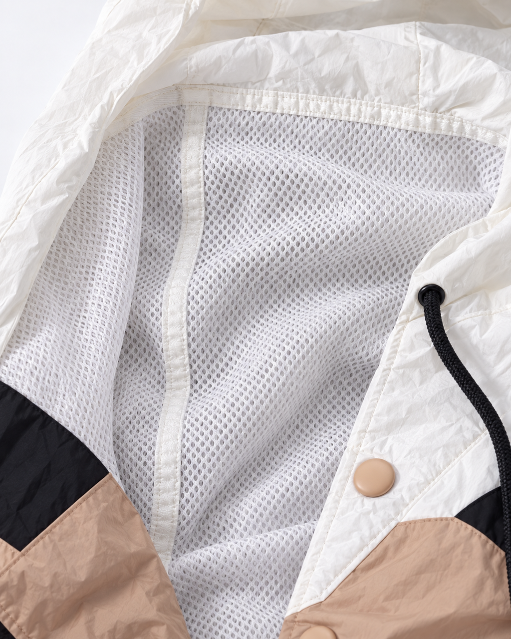 Premium Surplus Retro Color-Block Hooded Jacket