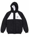 Premium Surplus Black & White Color-Block Hooded Windbreaker Jacket
