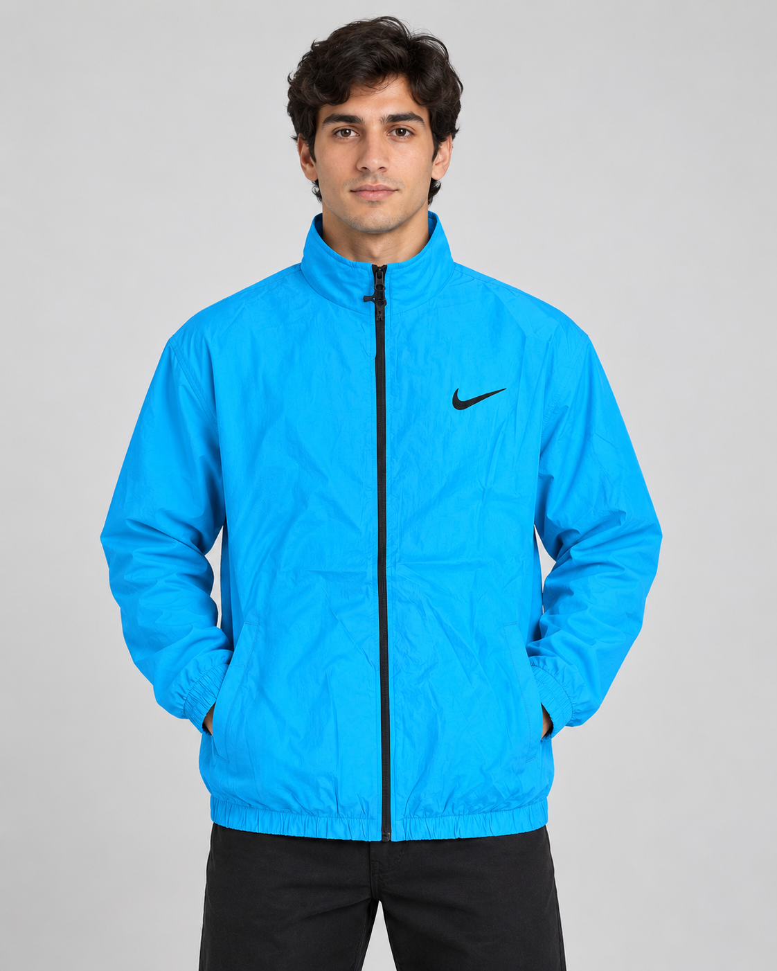 Premium Surplus Sky Blue Lightweight Windbreaker Jacket