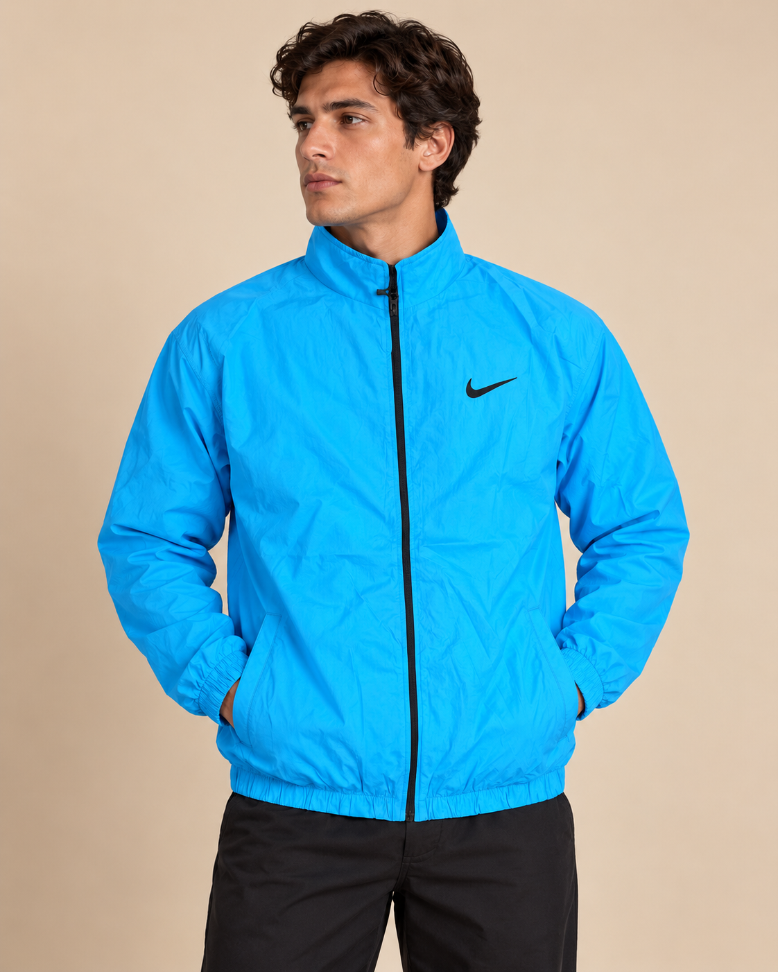 Premium Surplus Sky Blue Lightweight Windbreaker Jacket