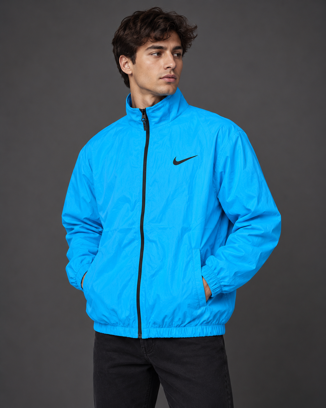 Premium Surplus Sky Blue Lightweight Windbreaker Jacket