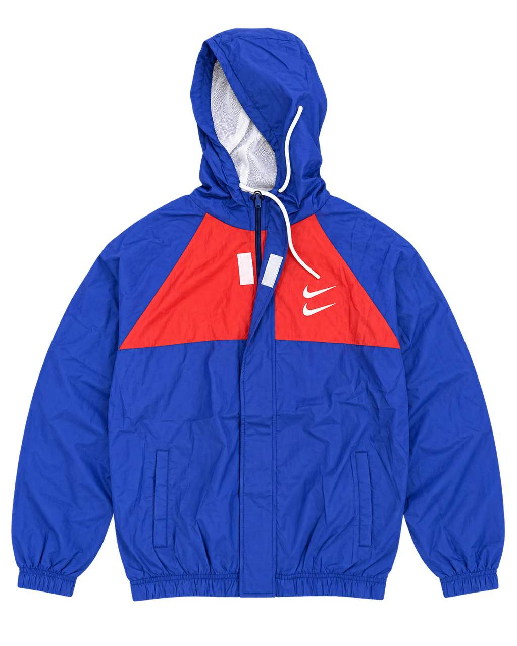 Premium Surplus Blue & Red Hooded Windbreaker Jacket