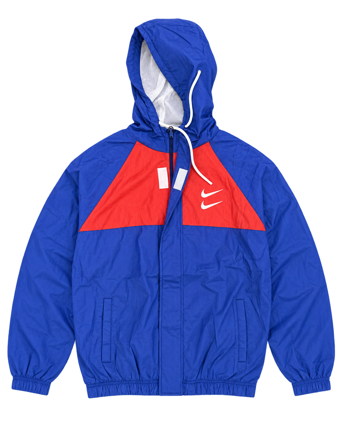 Premium Surplus Blue & Red Hooded Windbreaker Jacket