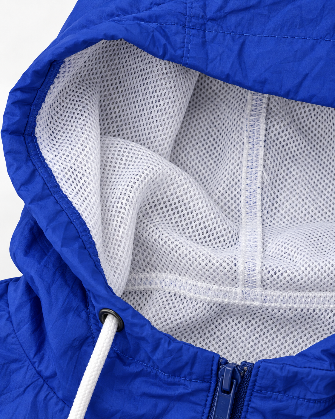 Premium Surplus Blue & Red Hooded Windbreaker Jacket