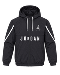 Premium Surplus Black Hooded Windbreaker Jacket