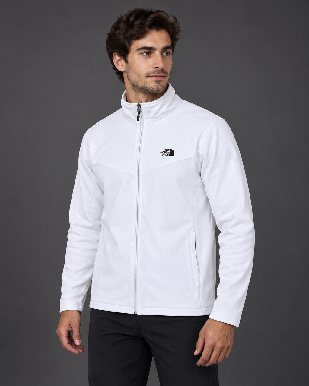 Premium Surplus White Full-Zip Jacket