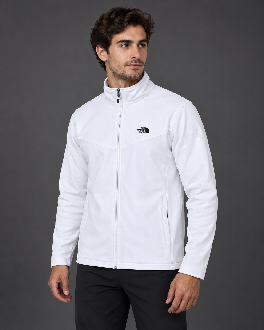 Premium Surplus White Full-Zip Jacket
