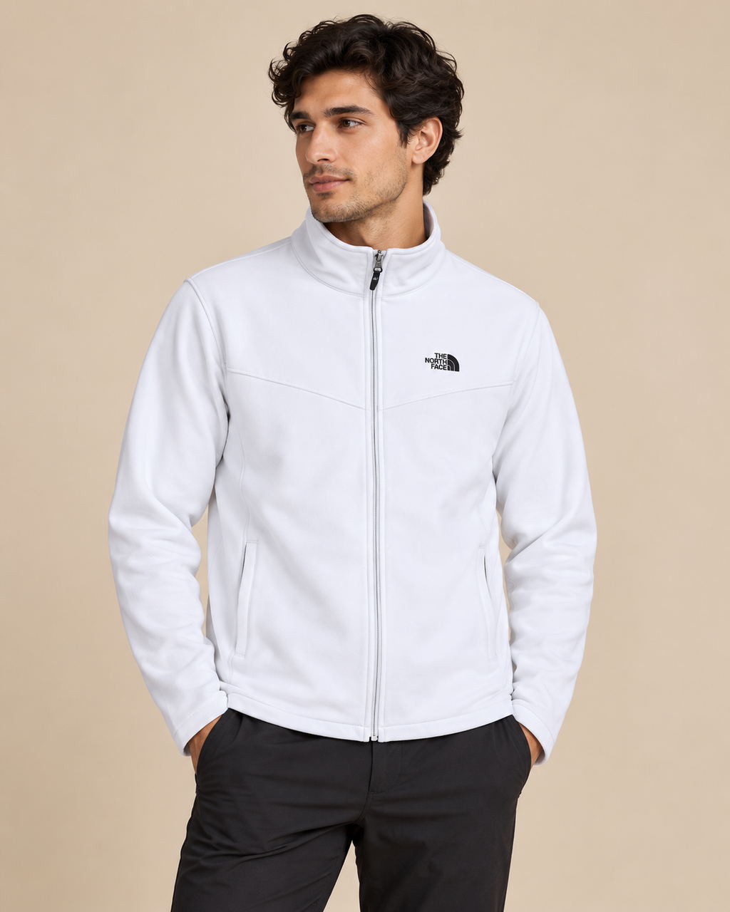 Premium Surplus White Full-Zip Jacket