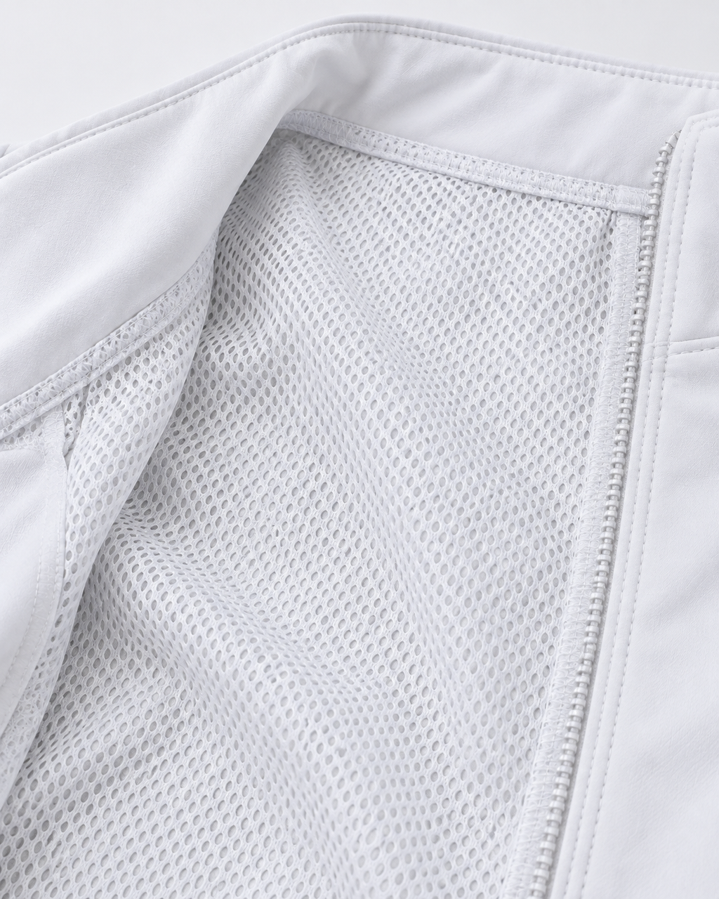 Premium Surplus White Full-Zip Jacket