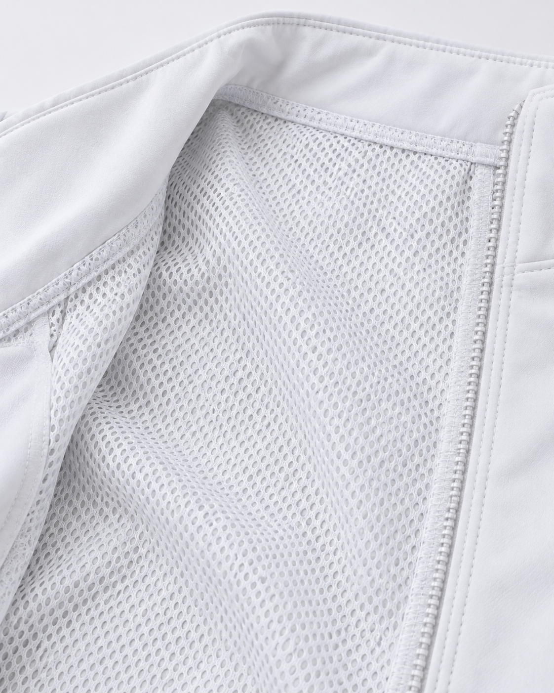 Premium Surplus White Full-Zip Jacket