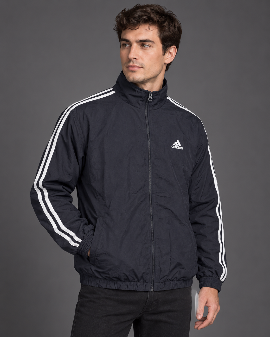 Premium Surplus Black & White Striped Track Jacket
