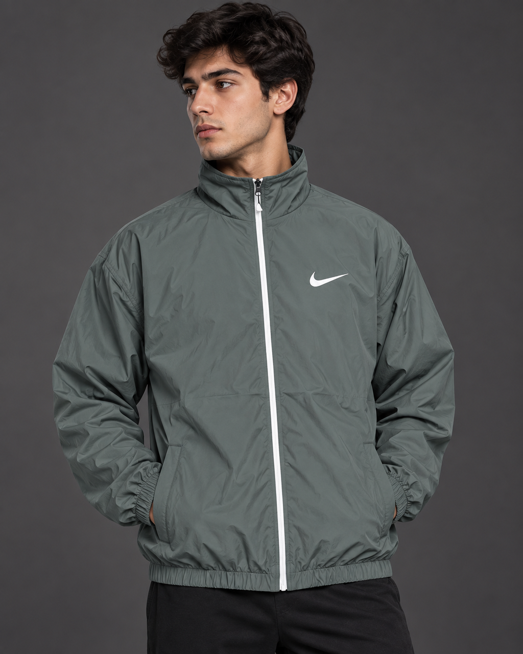 Premium Surplus Grey Lightweight Windbreaker Jacket