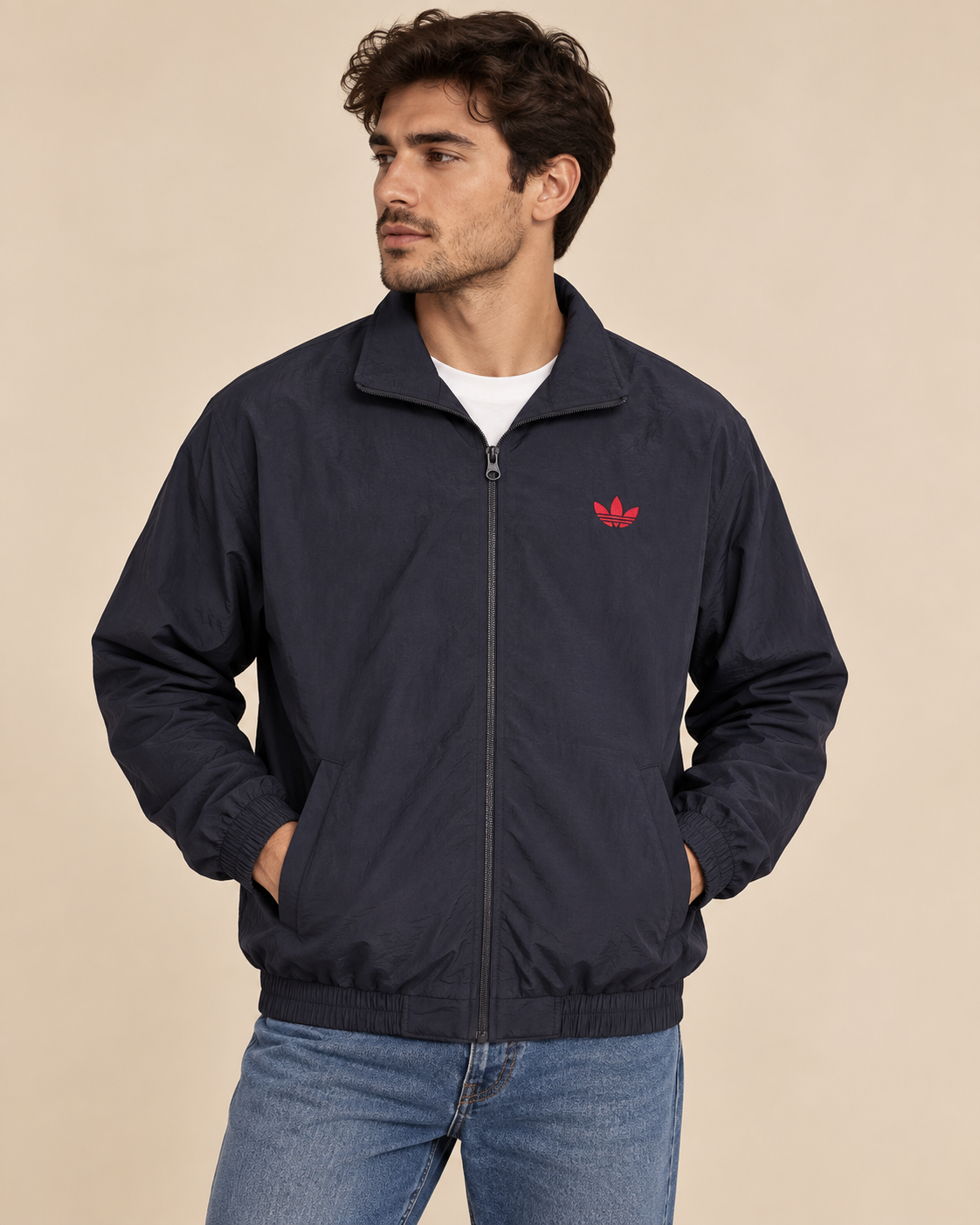 Premium Surplus Black Lightweight Track Jacket