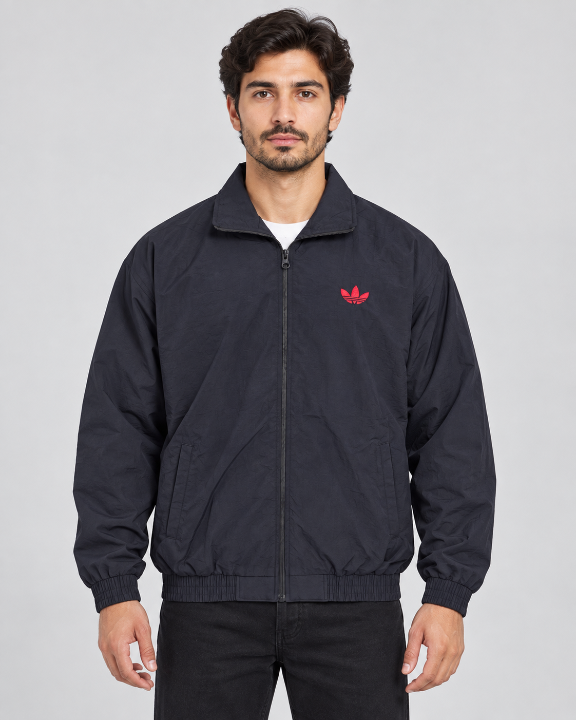 Premium Surplus Black Lightweight Track Jacket