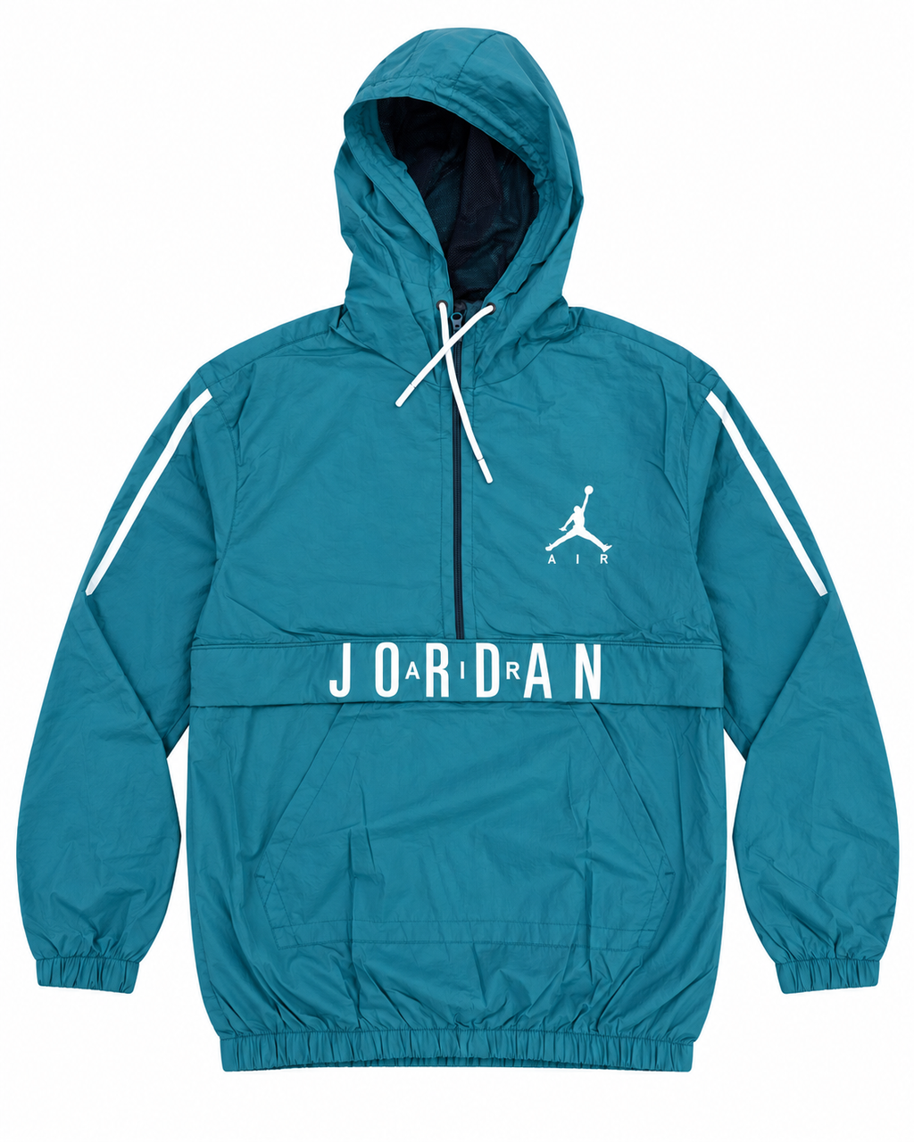 Premium Surplus Teal Blue Hooded Windbreaker Jacket