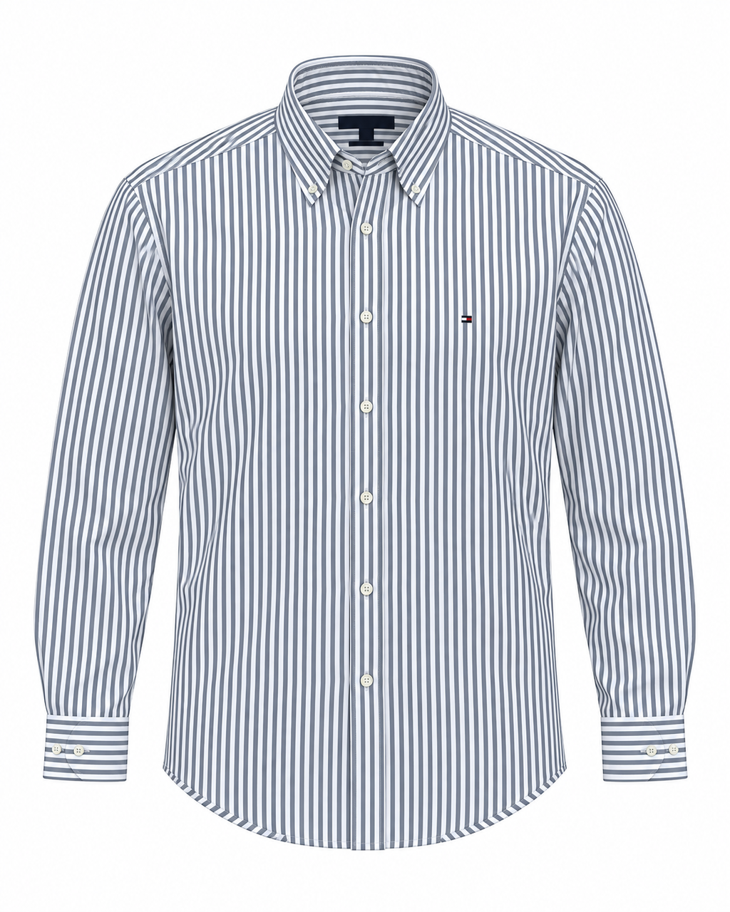 Grey Stripe Oxford Shirt – Classic Fit