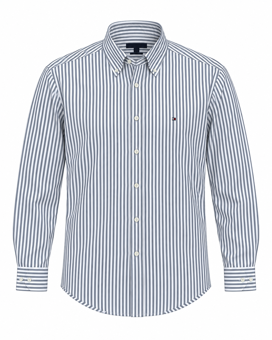 Grey Stripe Oxford Shirt – Classic Fit