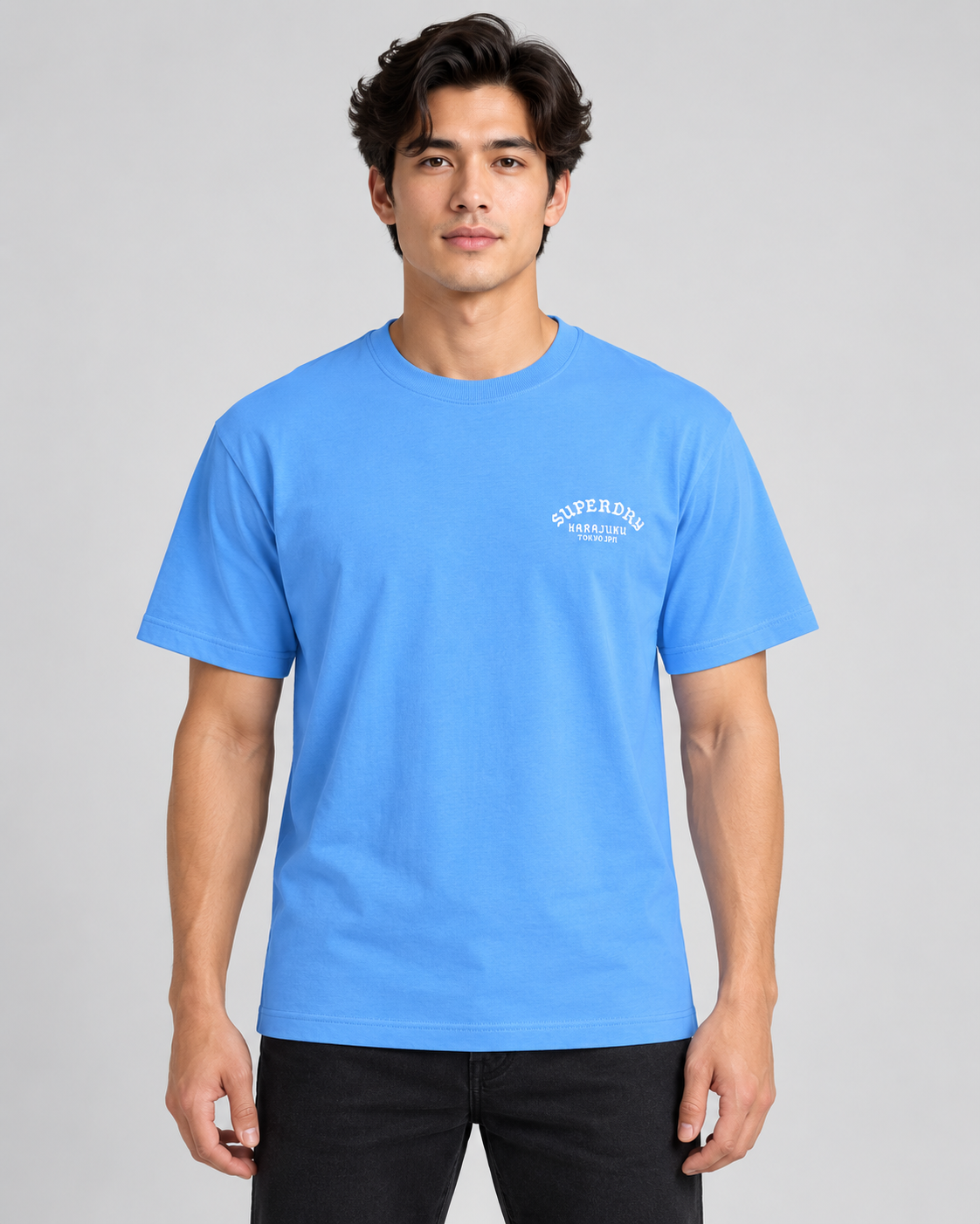Scorpion & Roses Graphic T-Shirt – Bright Blue