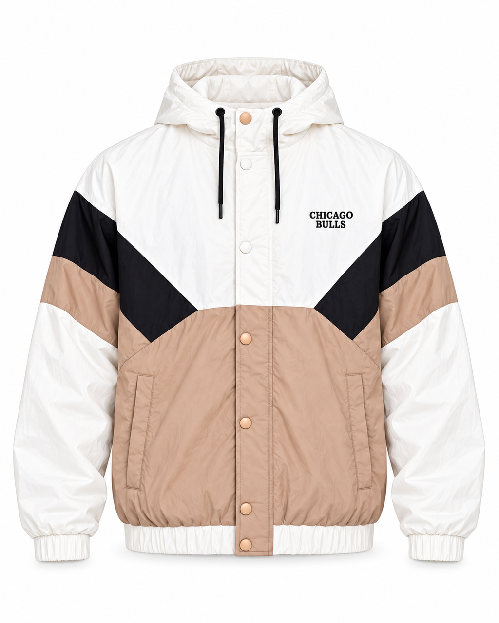 Premium Surplus Retro Color-Block Hooded Jacket