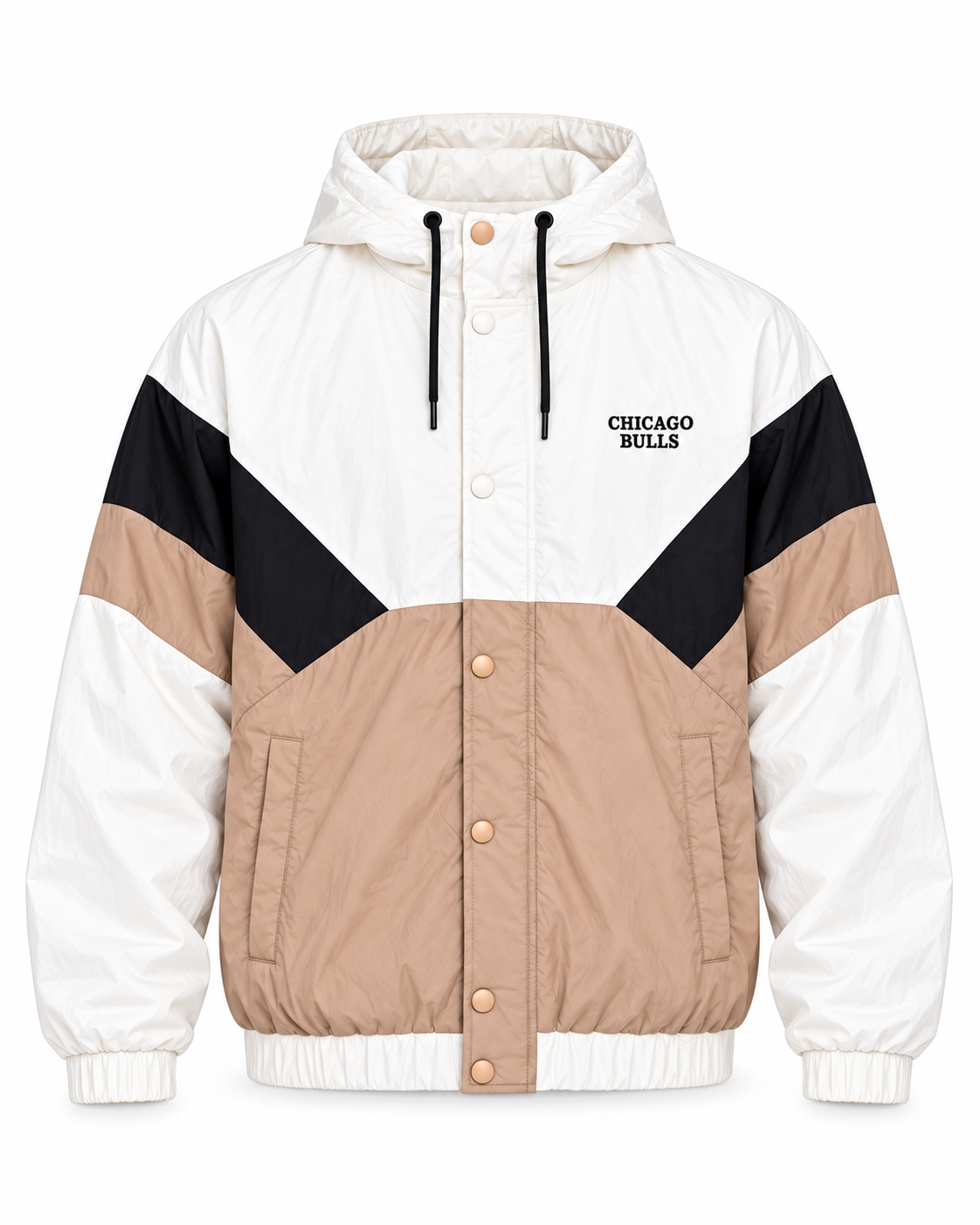 Premium Surplus Retro Color-Block Hooded Jacket