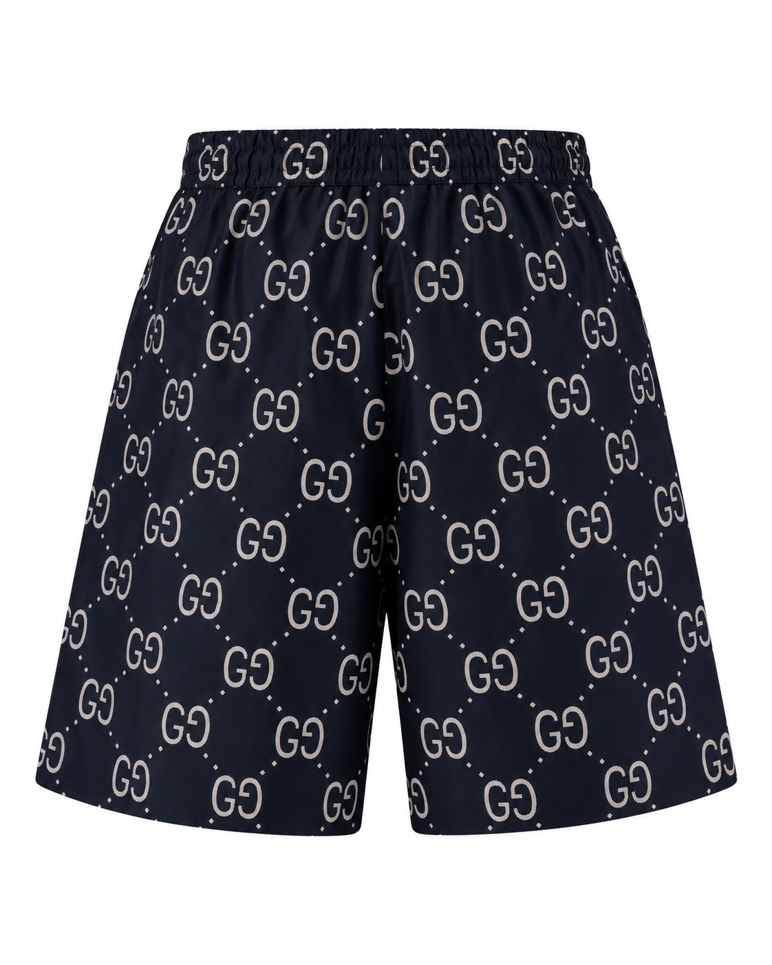 Men’s Black Monogram Print Drawstring Shorts