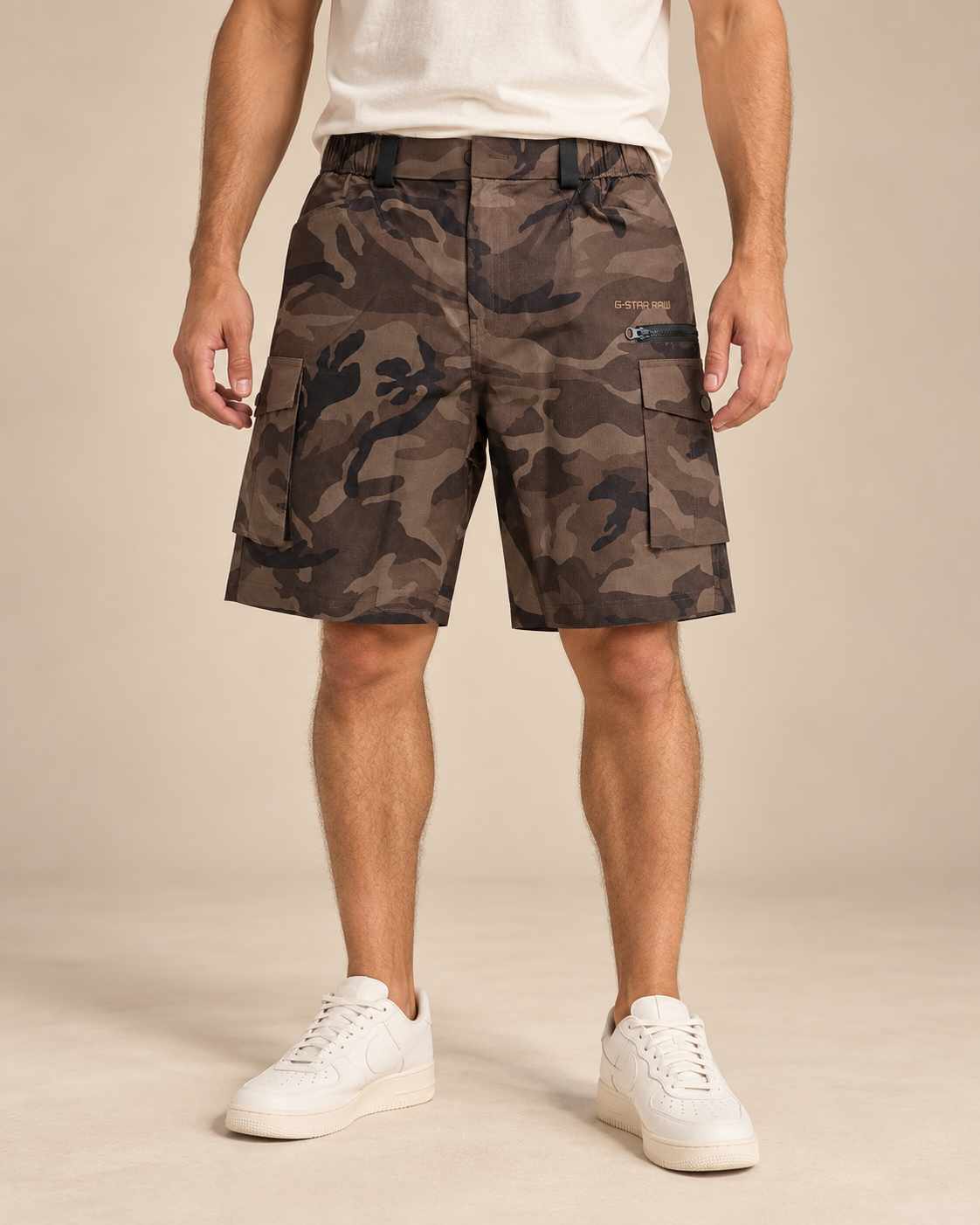 Men’s Brown Camouflage Cargo Shorts