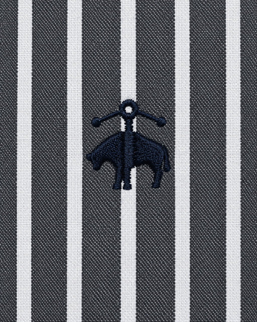 Men’s Black & White Vertical Stripe Shirt
