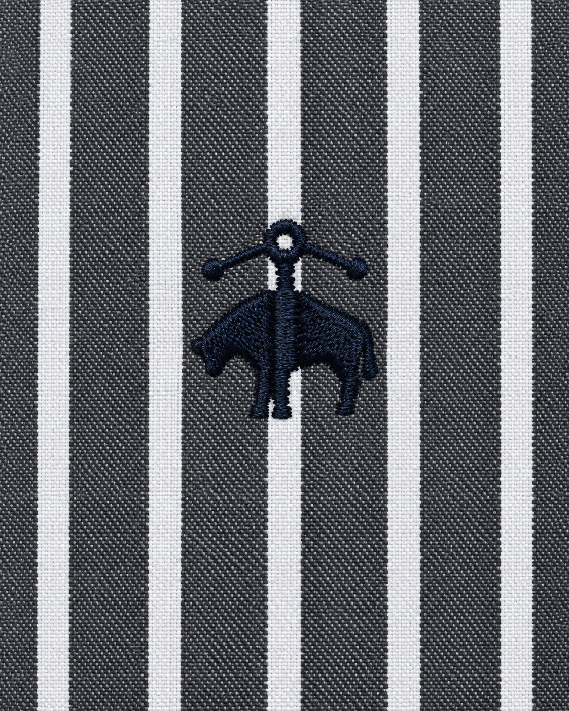 Men’s Black & White Vertical Stripe Shirt