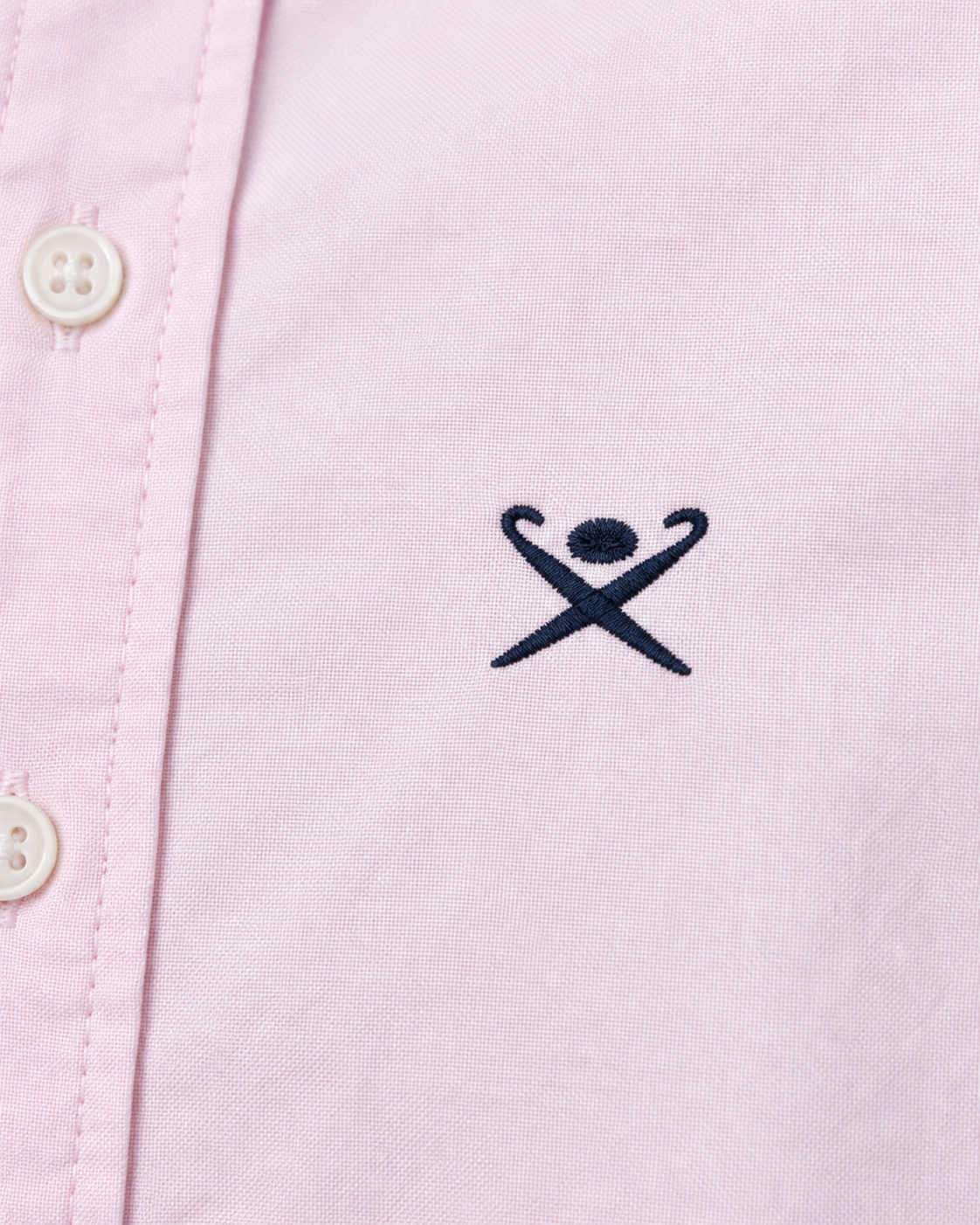 Men’s Light Pink Long-Sleeve Button-Down Shirt