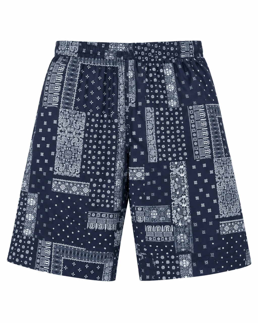 Men’s Navy Bandana Print Drawstring Shorts