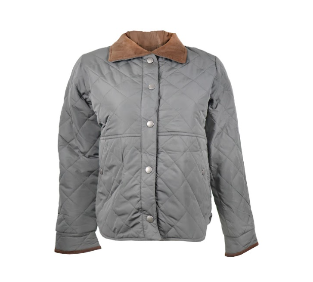 Men’s Quilted Grey Winter Jacket – Water Resistant & Stylish