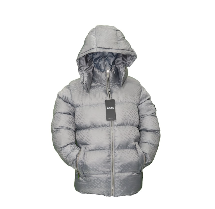 BOSS Inspired Quilted Winter Jacket with Detachable Hood
