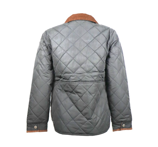 Men’s Quilted Grey Winter Jacket – Water Resistant & Stylish