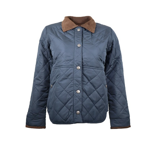 Men’s Quilted Grey Winter Jacket – Water Resistant & Stylish