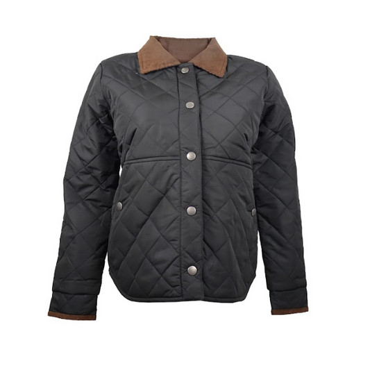 Men’s Quilted Grey Winter Jacket – Water Resistant & Stylish