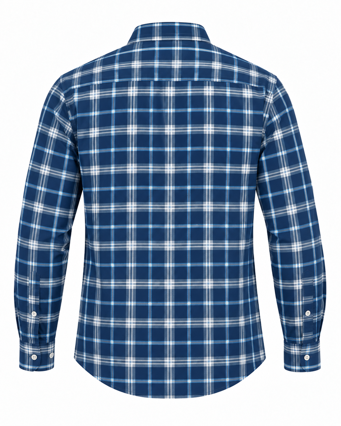 Navy Blue Check Shirt – Classic Fit