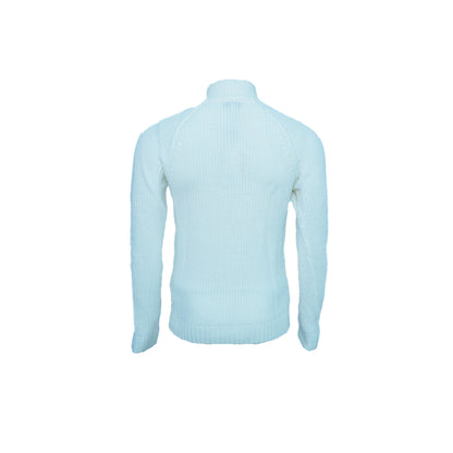 Classic Black Lacoste Quarter-Zip Ribbed Sweater