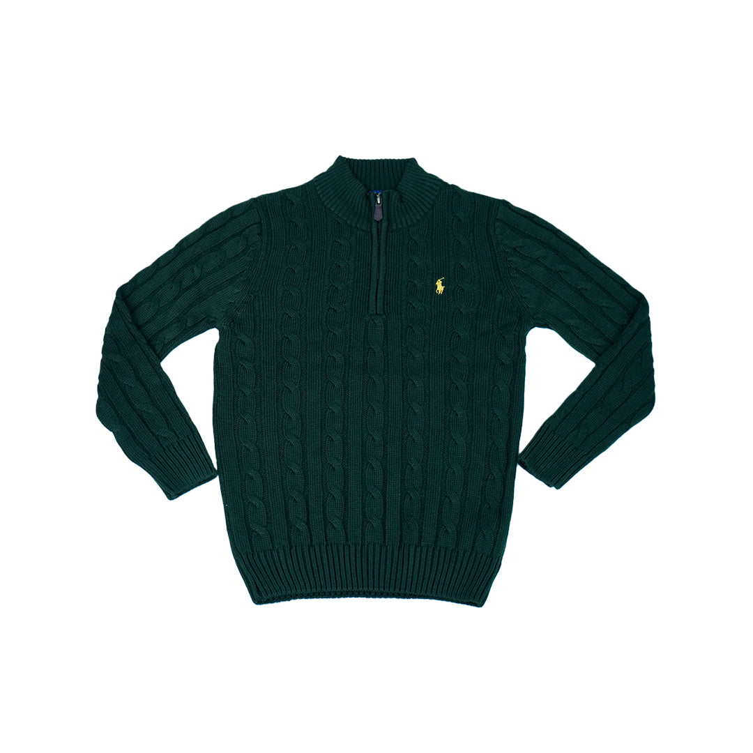 Sweater with Quarter-Zip Neck