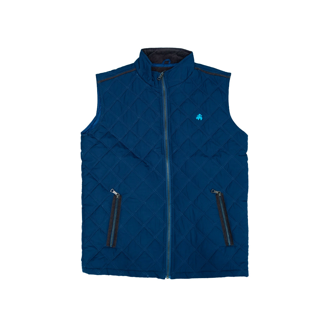 Sleeveless Quilted Puffer Jacket with Zipper Pockets