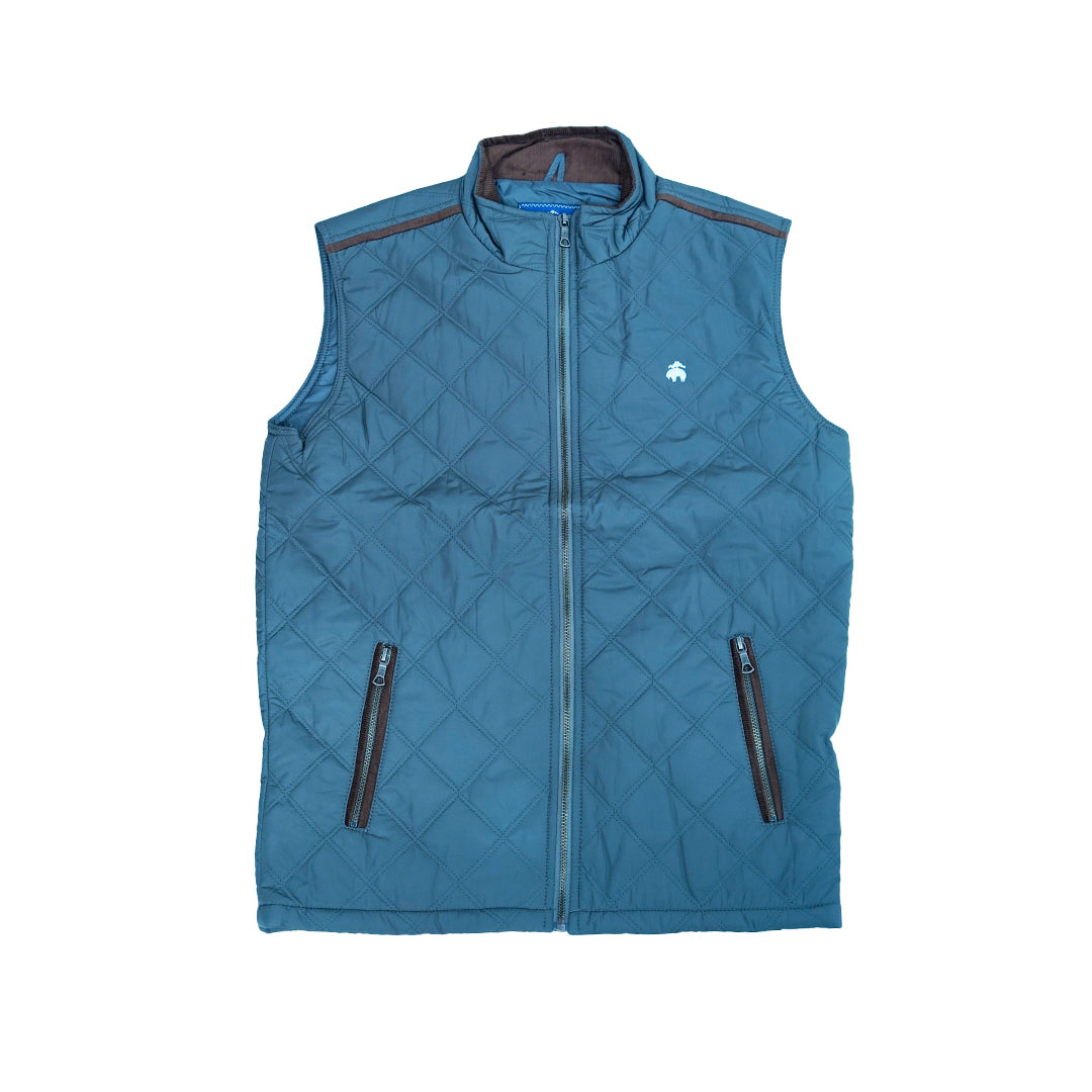 Sleeveless Quilted Puffer Jacket with Zipper Pockets