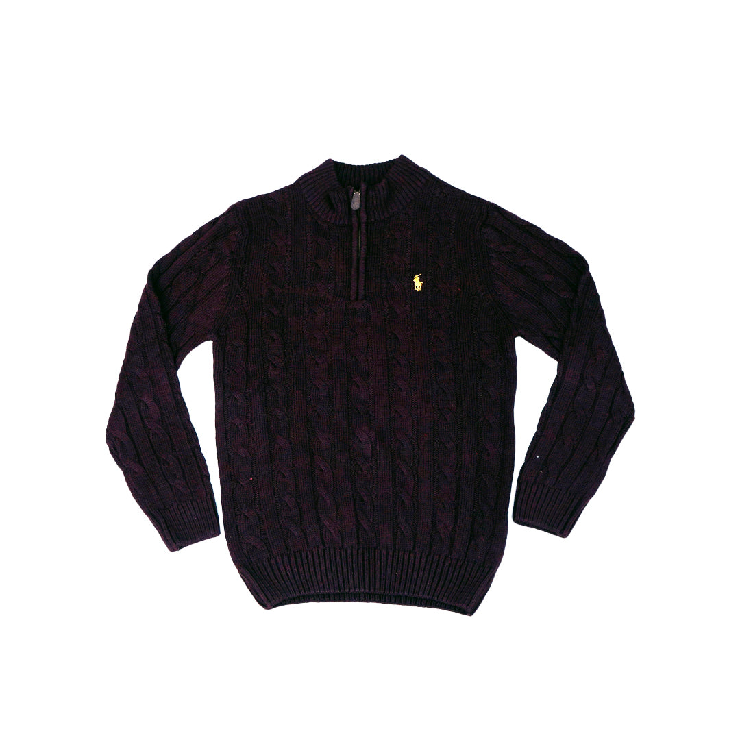 Sweater with Quarter-Zip Neck