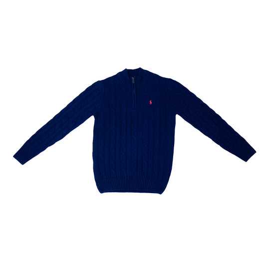 Sweater with Quarter-Zip Neck